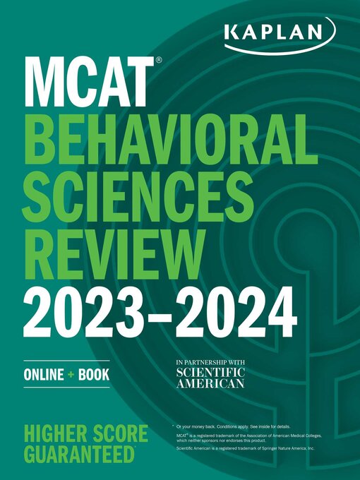 Title details for MCAT Behavioral Sciences Review 2023-2024: Online + Book by Kaplan Test Prep - Wait list